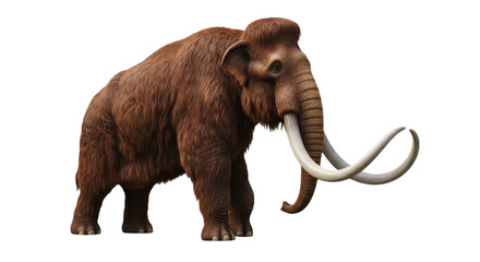 Obraz premium 3D Realistic Woolly Mammoth with Tusks – Ice Age Animal