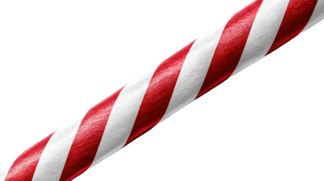 Red and White Security Barrier on Transparent Background