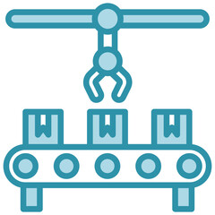 Automation Icon, Mini Illustration Relate To Industry 4-0, Modern Industry. Use For Modern Concept, Ui, Ux Web And App Development.