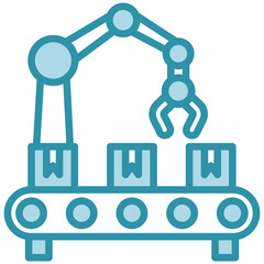 Factory Robot Icon, Mini Illustration Relate To Industry 4-0, Modern Industry. Use For Modern Concept, Ui, Ux Web And App Development.