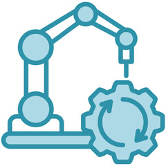 Automation Icon, Mini Illustration Relate To Industry 4-0, Modern Industry. Use For Modern Concept, Ui, Ux Web And App Development.