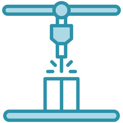 Laser Cutter Icon, Mini Illustration Relate To Industry 4-0, Modern Industry. Use For Modern Concept, Ui, Ux Web And App Development.