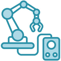 Machine Control Icon, Mini Illustration Relate To Industry 4-0, Modern Industry. Use For Modern Concept, Ui, Ux Web And App Development.