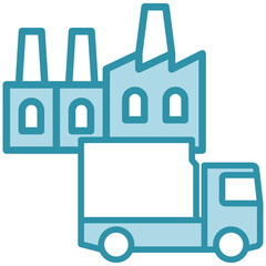 Logistics Icon, Mini Illustration Relate To Industry 4-0, Modern Industry. Use For Modern Concept, Ui, Ux Web And App Development.