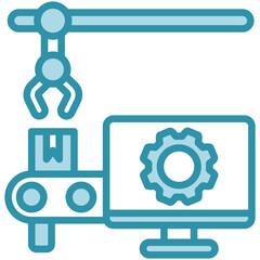 Monitoring Icon, Mini Illustration Relate To Industry 4-0, Modern Industry. Use For Modern Concept, Ui, Ux Web And App Development.