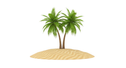 Palm tree isolated on transparent background