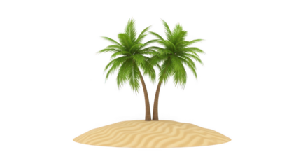 Palm tree isolated on transparent background
