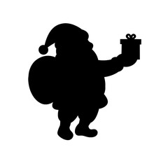  

Santa Claus Silhouette Holding Gift Vector Illustration

 

 
