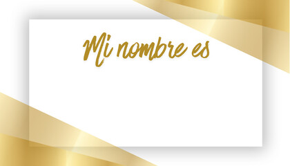 mi nombre es etiqueta espa&ntilde;ola ora eleganta