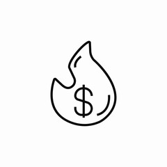 hot money icon sign vector