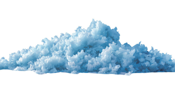 Pile Of Light Blue Ice Crystals With Sharp Edges In A Row