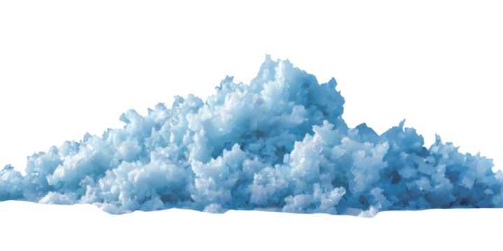 Pile Of Light Blue Ice Crystals With Sharp Edges In A Row