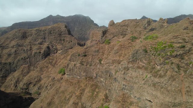 CAPE VERDE - 9.4.2025 - Incredible aerial footage lifting into the Serra Malagueta mountain range of Cape Verde.