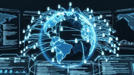 Global vaccination network connecting world countries - Powered by Adobe