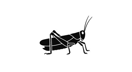 Grasshopper Silhouette A Detailed Vector Illustration of an Insect.