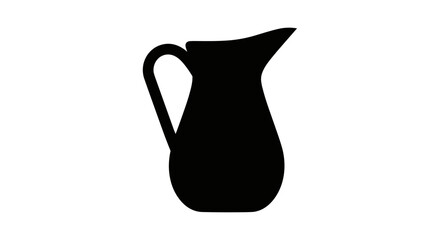 Silhouette of a pitcher on a white background.