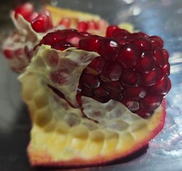 pomegranate on a black background
