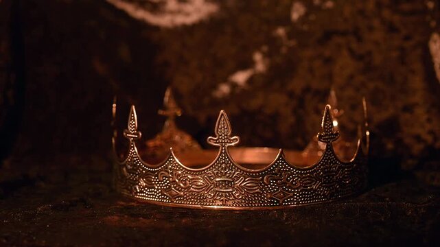 Precious men's royal crown. Symbol of power and success