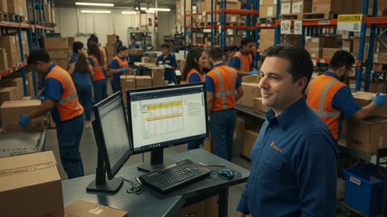 Team Collaborating in Warehouse for Efficient Packing
