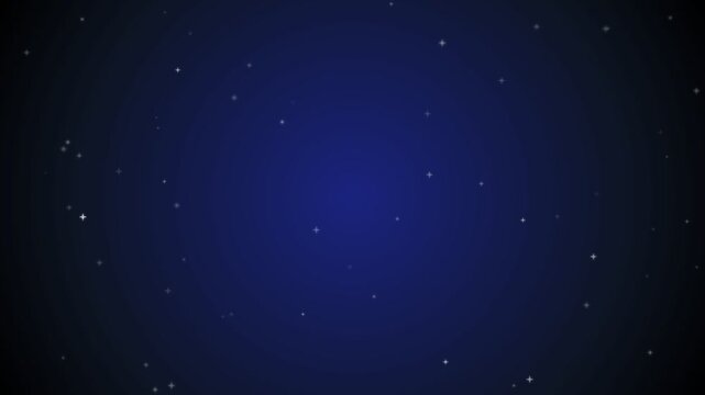 Starry night sky with dark blue background and scattered stars  