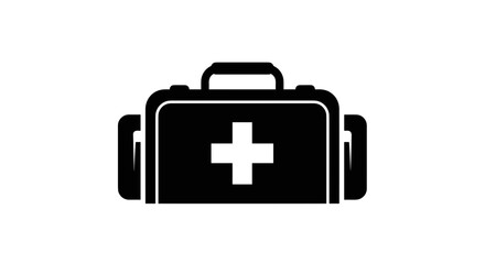 Obraz premium First Aid Kit Icon Medical Emergency Symbol.