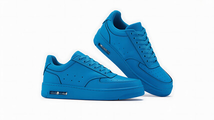 Pair of bright blue sneakers for style and comfortable athletic wear