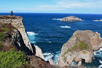 acantilado de asturias, españa