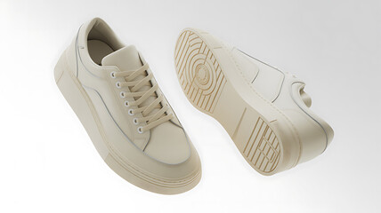 Stylish white sneakers for comfortable casual lifestyle and modern fashion