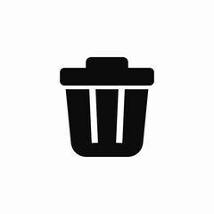 file waste bin icon sign vector