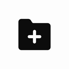 folder add icon sign vector