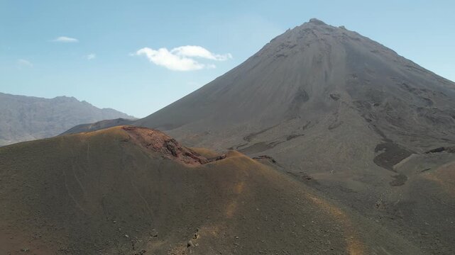 CAPE VERDE - 9.4.2025 - Very good aerial footage circling clockwise around Cape Verde's Pico do Fogo volcano.