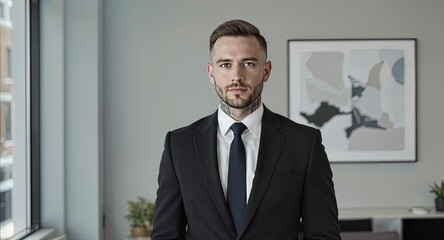 Fototapeta premium Professional business executive in the corporate office headquarters