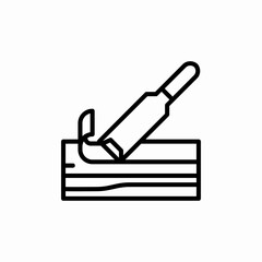 chisel wood icon sign vector