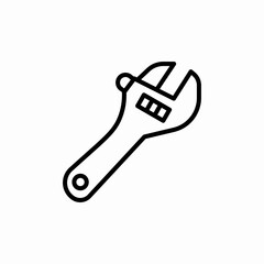 open end wrench icon sign vector