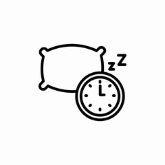 sleeping time icon sign vector
