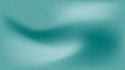Abstract turquoise colors blurred gradient background. Grainy Noise Texture overlay Transformative Teal