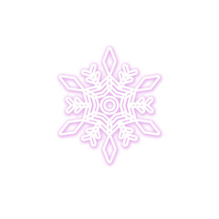 PNG, Elegant snowflake in pastel purple and white against a stark.