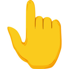 Yellow Hand Pointer Gesture Icon With Orange Outline And A Transparent Background For Clicking And Selecting Actions