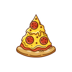 Vector pizza slice