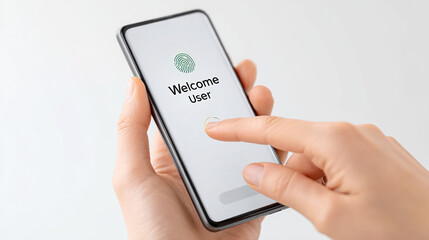 Biometric fingerprint authentication on smartphone for secure login access