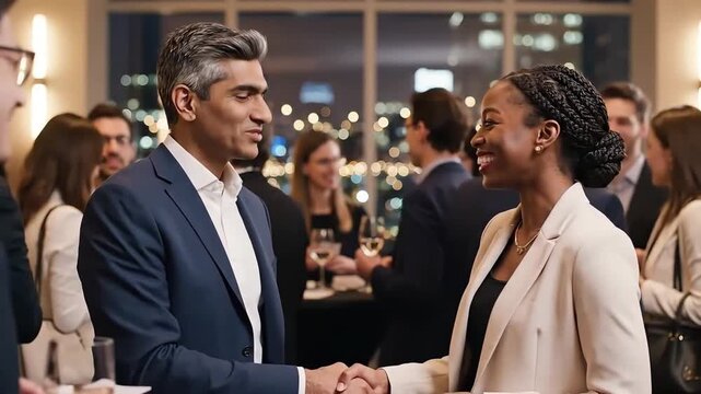 Celebrating National Entrepreneurs Day with a professional handshake and new partnerships