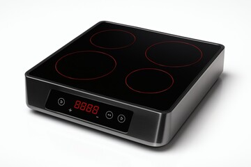 Fototapeta premium Sleek Electric Stove – Modern Compact Cooker for Home Kitchens, Smart Cooking, and Interior Design