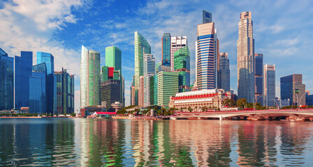 Fototapeta premium Singapore's downtown ⁩⁦Gardens by the Baydiverse collection plantsthat hail 