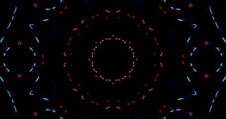 Mesmerizing tunnel video loop creates a vibrant and colorful visual experience in seamless motion - Powered by Adobe