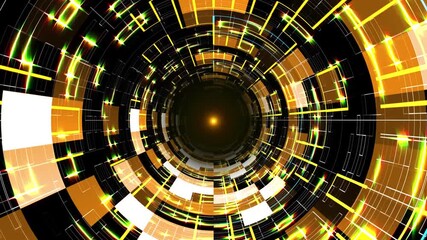 A fantastic light tunnel with vibrant concentric circles and shapes and a shining central glow
- Powered by Adobe