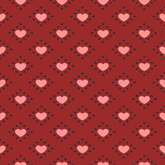 valentine seamless pattern love hearts vector design 