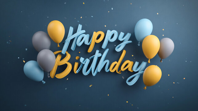 Colorful balloons and joy for a festive birthday party! - Powered by Adobe