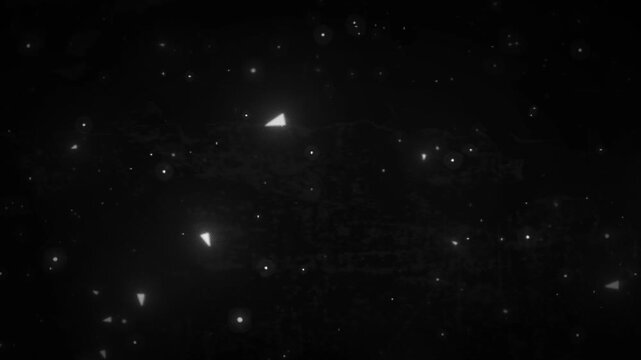 Grungy black and white abstract background with flickering particles and electric lightning bolts. Dark, dramatic, and intense energy effect overlay.