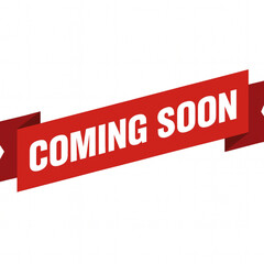 Fototapeta premium Exciting announcement coming soon with stylish red ribbon banner, perfect for product launches and new business ventures!