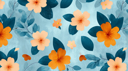 Isolated icon of flowers and leaves